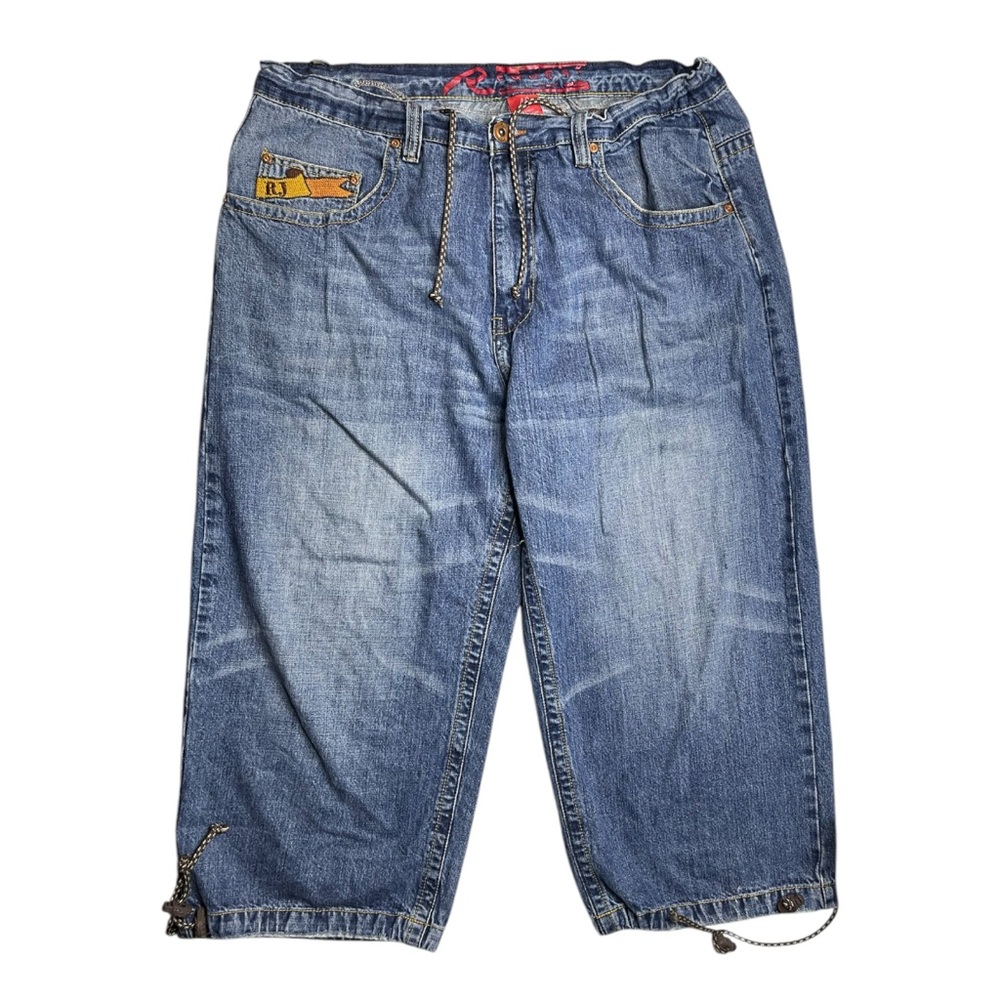 Request Jeans Men’s Eagle Embroidered Denim Shorts | Size 40